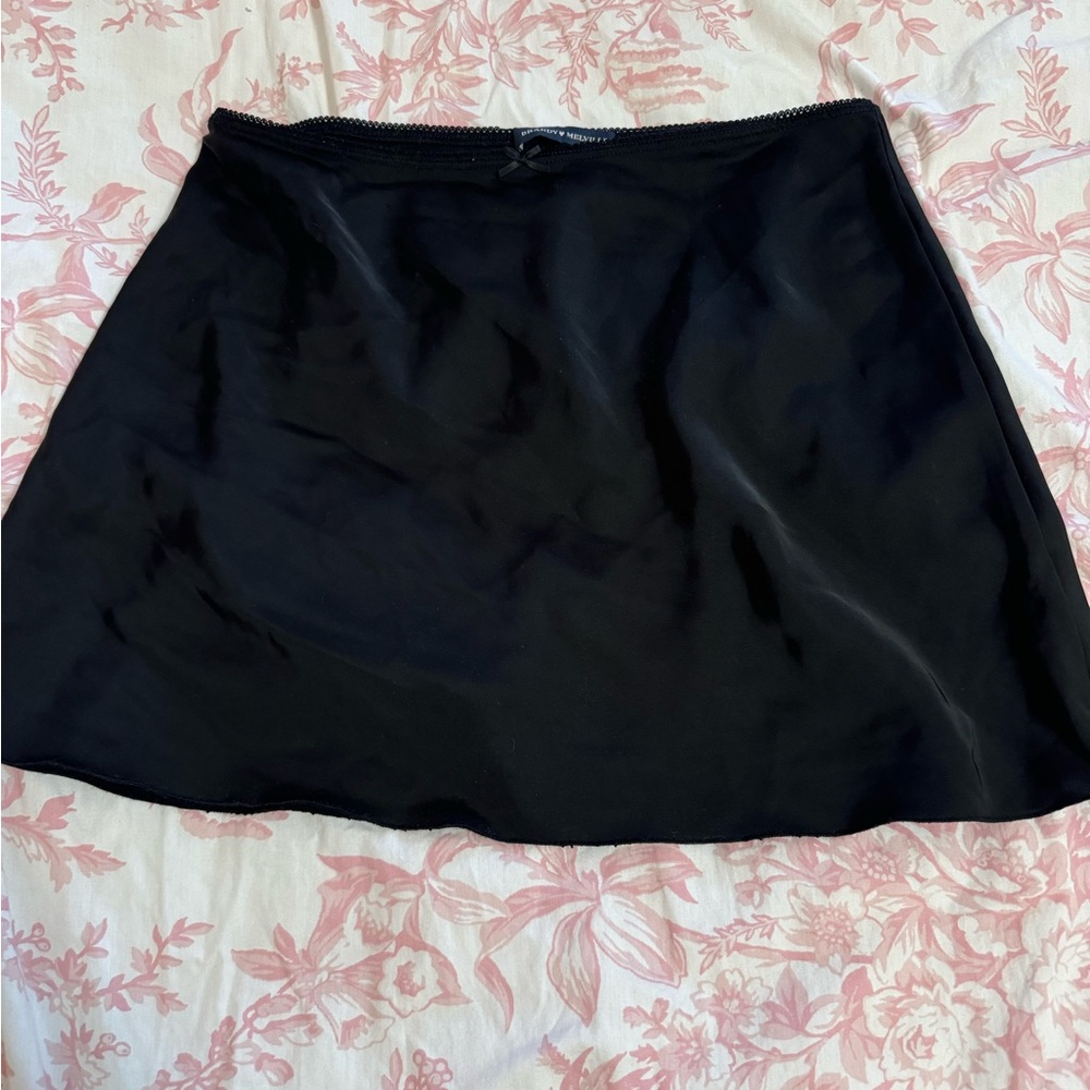 Brandy Melville Black bow mini skirt